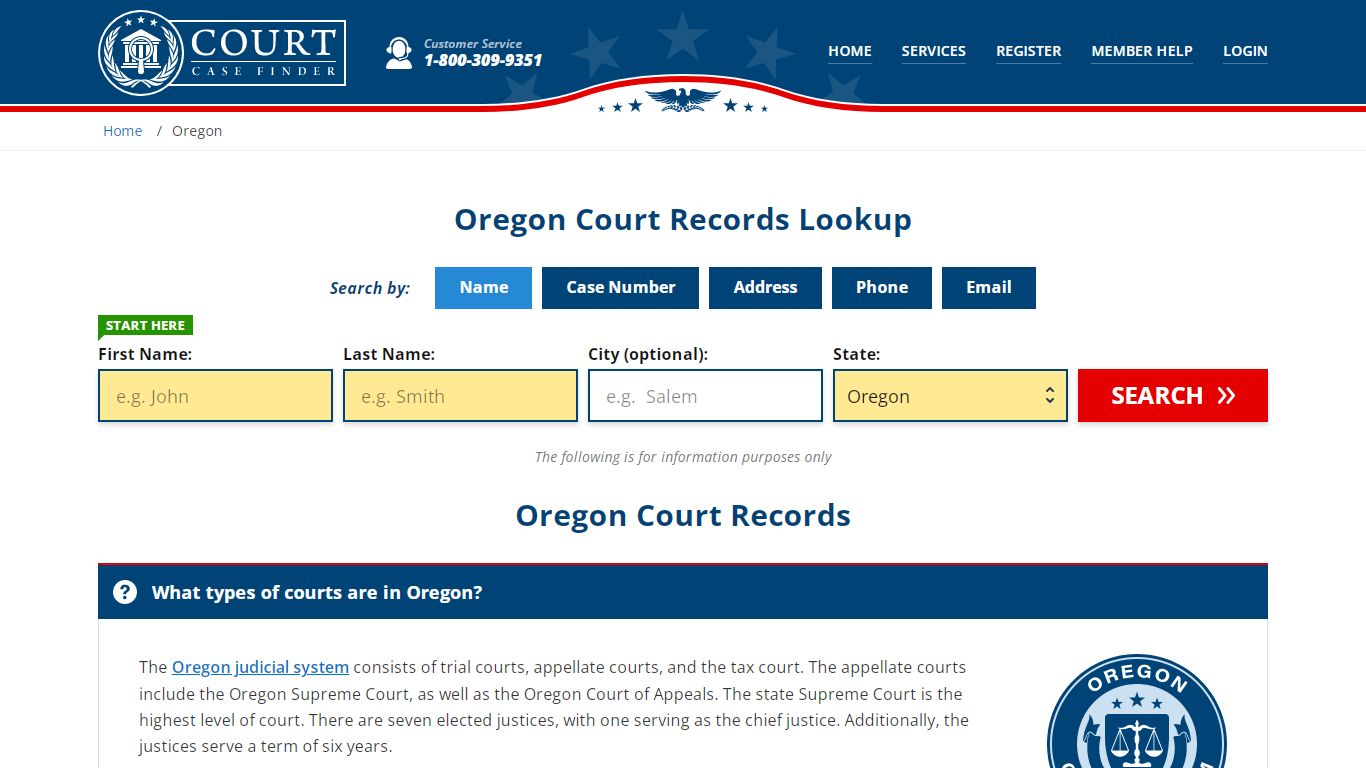 Oregon Court Records Lookup - OR Court Case Search